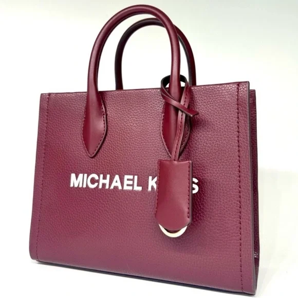 Michael Kors Mirella Small Signature Logo Crossbody Bag Ox Blood - Picture 3 of 11
